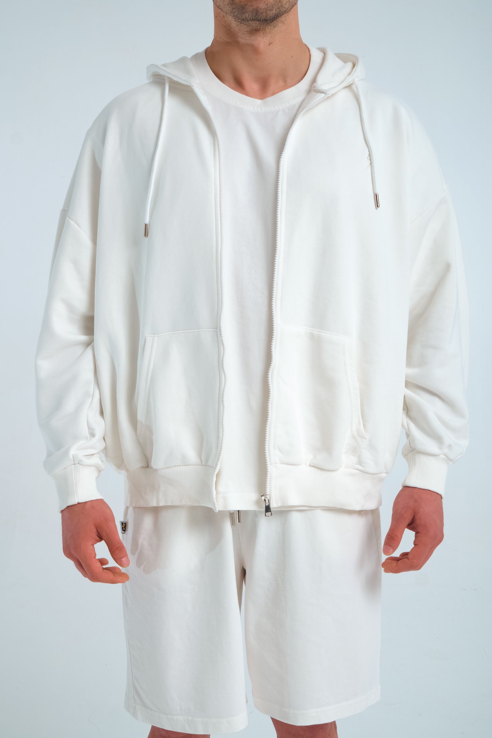 BLIC Zip Hoodie – Whiteout