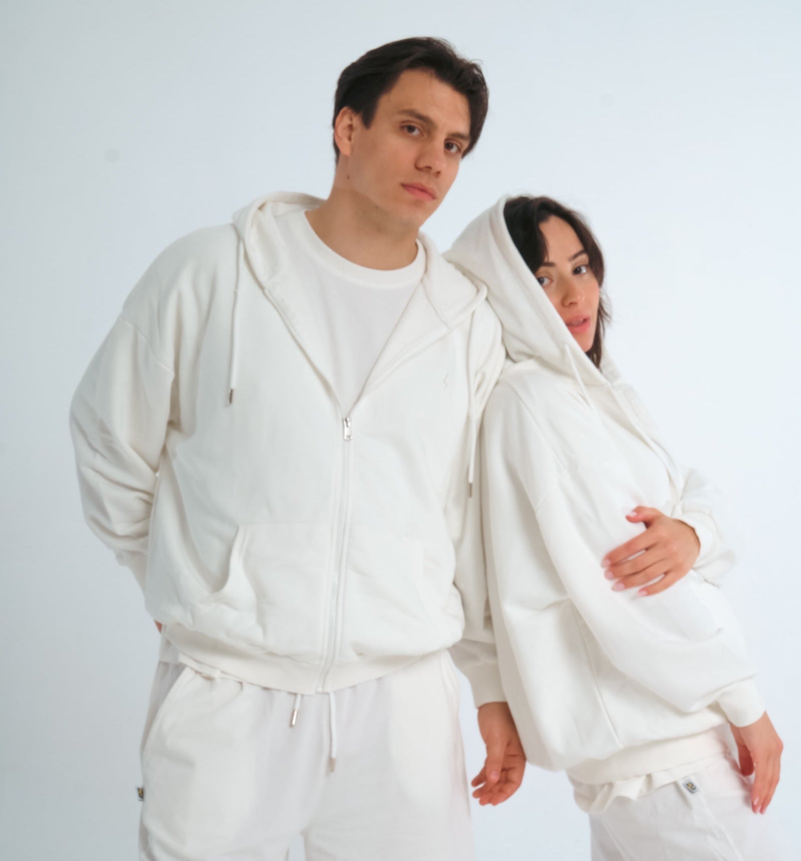 BLIC Zip Hoodie – Whiteout