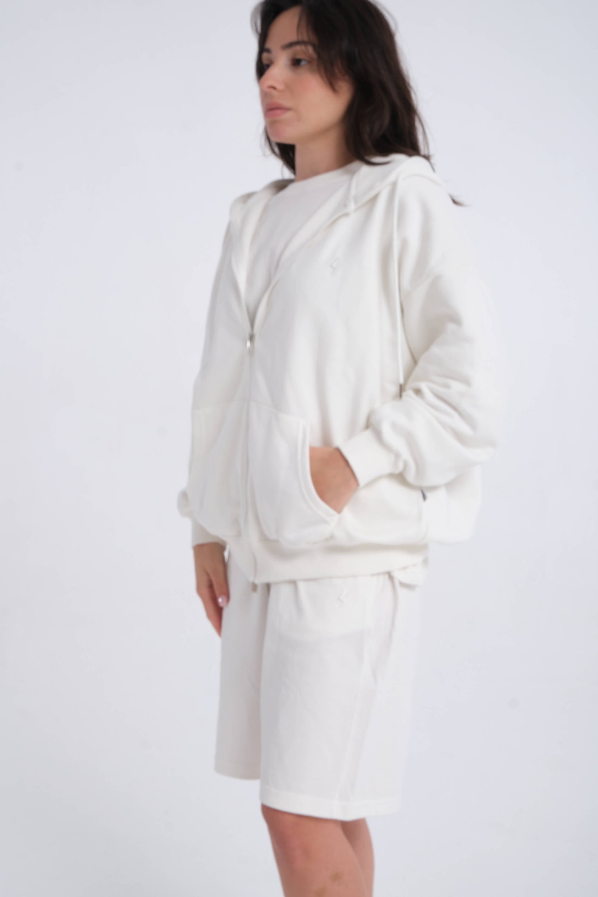 BLIC Zip Hoodie – Whiteout