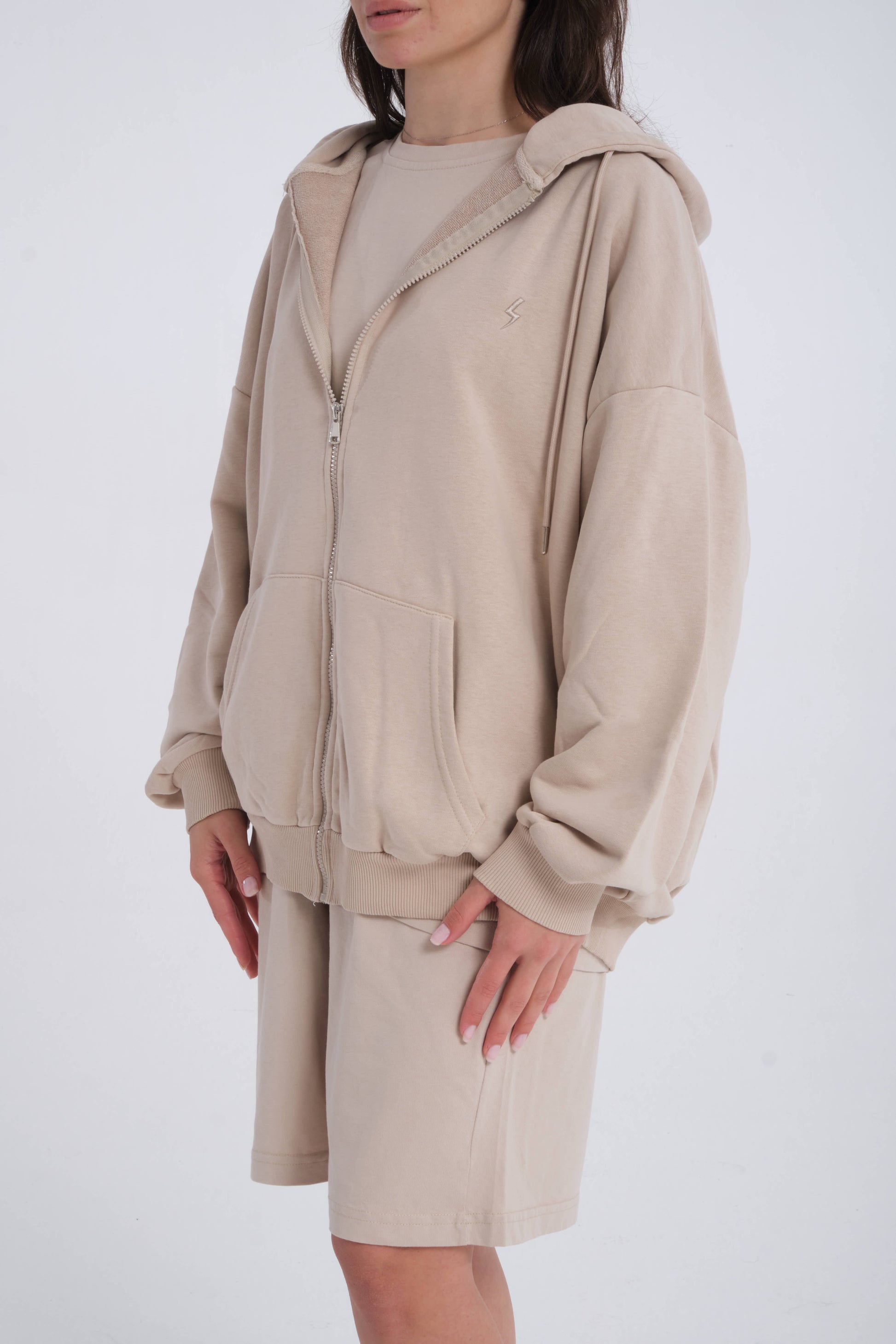 BLIC Zip Hoodie – Beigejavue